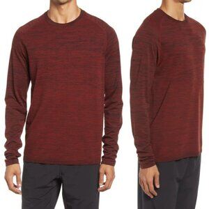 NEW Nordstrom 2021 Zella Seamless Long Sleeve T-Shirt Size Small Rust Red Top S‎